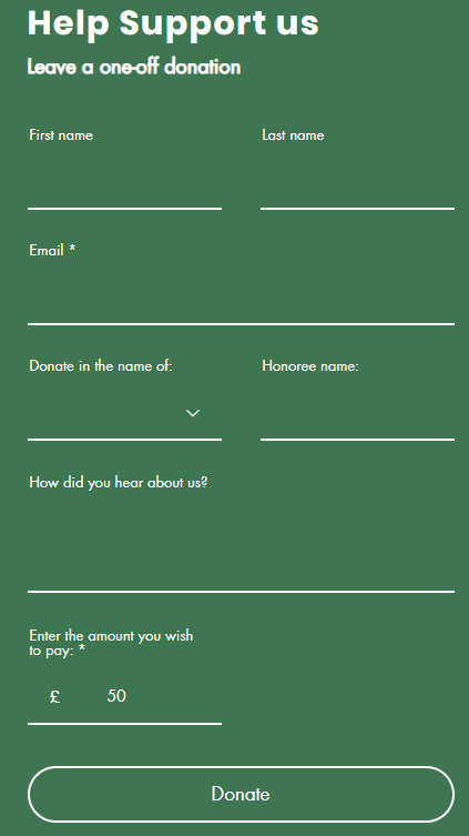 Mobile donation page built by Clarion